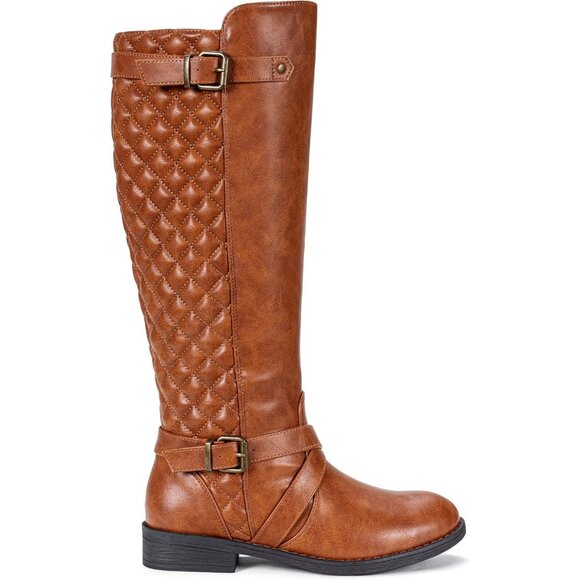 Women's Brown Jeossy Women's 950 Knee High Riding Boots with Zipper Wide Calf - Picture 3 of 8